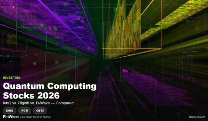 Quantum computing stocks 2026 — IonQ, Rigetti, and D-Wave compared, FinWiser investing guide graphic