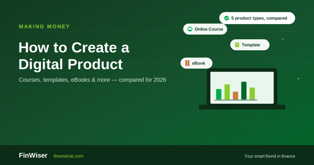 How to create digital product income in 2026 — FinWiser guide to online courses, templates, eBooks, digital art and membership communities