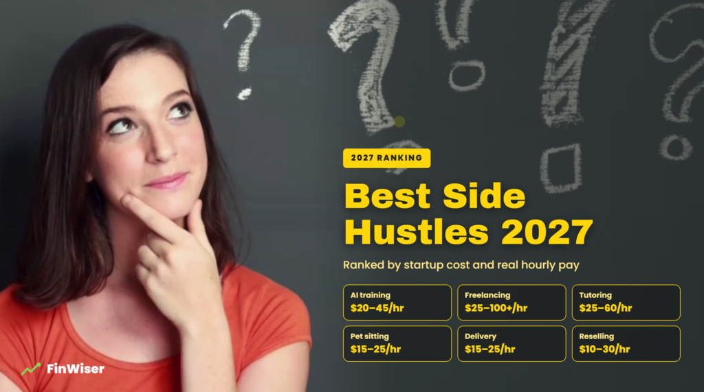 Best side hustles 2027 ranked by gross hourly pay: AI training, freelancing, tutoring, pet sitting, delivery and reselling