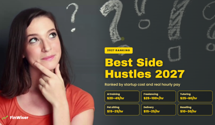 Best side hustles 2027 ranked by gross hourly pay: AI training, freelancing, tutoring, pet sitting, delivery and reselling