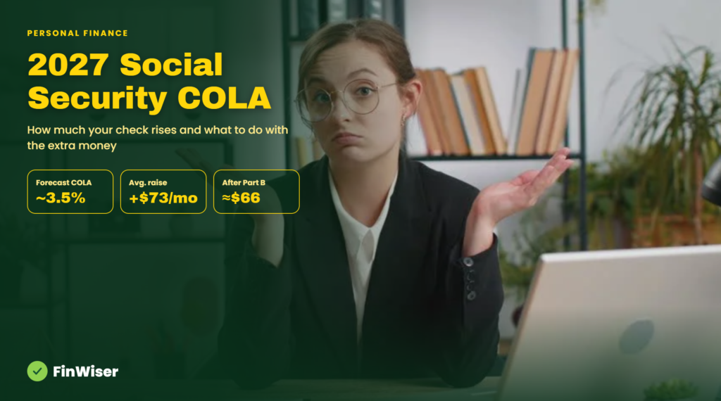 Social Security COLA 2027 forecast of about 3.5% raising the average retired worker’s check from $2,084 to about $2,157 a month